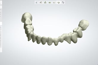 design crown and bridge copings and prepare a file for 3d print