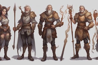 create a dnd art and d and d character for you