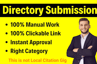 do 100 instant approval directory submissions manually