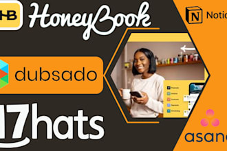 setup honeybook dubsado crm account pipedrive notion 17hats suitedash calendly