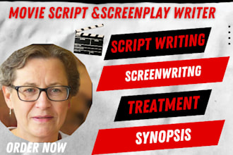 be your screenplay, screenwriting, tv pilot, feature film writer, movie script