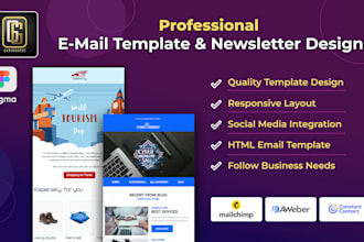 design professional email template and newsletter