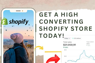 create a high conversion shopify store website for dropshipping