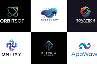 do logo tech,saas,software,apps,startups with free mockup