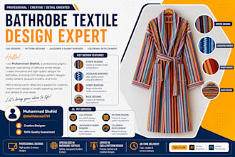 pattern dyeing services with bathrobe cad design
