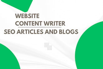 do SEO article writing, blog post writing or content writing