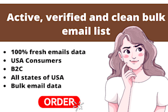 collect targeted US active email or bulk email list for email marketing