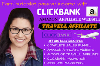promote autopilot travel affiliate website with clickbank or amazon affiliate