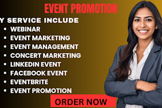 do organic event promotion, eventbrite and social media marketing to your event
