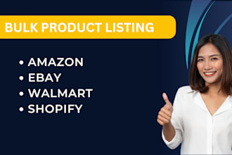arrange product listing on amazon etsy ebay walmart shopify