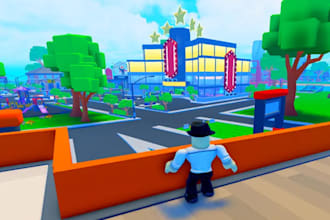 make realistic terrain roblox maps, 3d environment model, level design on studio