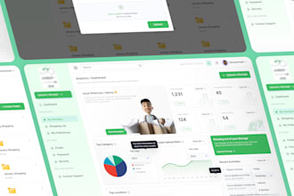 design dashboard, web app, CRM, and admin panel UI in figma