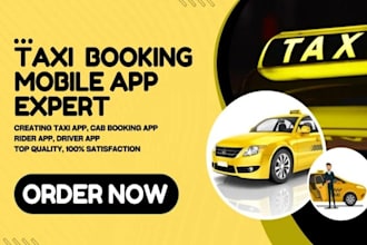 develop taxi booking app rideshare app, uber clone,  gojek, lyft
