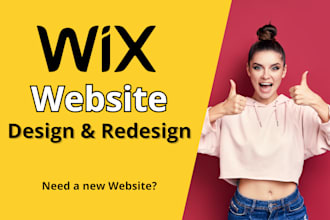 design wix website, redesign a wix website, or wix online store