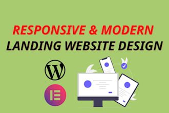 design responsive wordpress landing page wordpress elementor landing page design