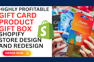 build profitable gift card shopify dropshipping store gift card website