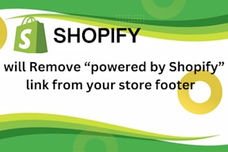 remove the powered by shopify from your website and optimize your store footer