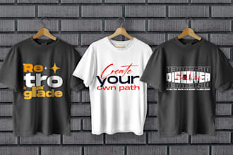 do trendy minimalist eye catching  typography t shirt design