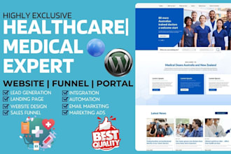 rebuild wordpress healthcare website wix homecare medical clinic doctor website
