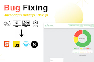 fix frontend bugs in react, next js, and javascript