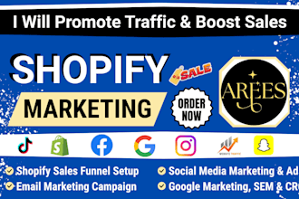 boost shopify sales, shopify marketing, do etsy promotion, ecommerce marketing