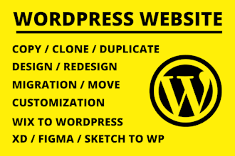 build, rebuild, design, redesign, clone, fix, edit or revamp wordpress website