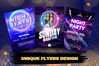 make club, church, dl, event, party flyers and posters