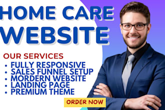 create healthcare staffing website, home care website
