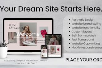 squarespace photography website design and portfolio redesign landing page