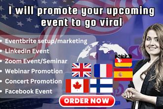 do event setup, organic event promotion, event marketing, webinar, concert