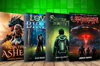 do book cover design, ebook cover, kindle cover and cover design with 3d mockup