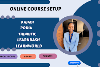 setup and customize online course on kajabi learndash learnworld thinkific podia