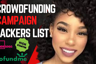 provide real active backers and donors list for kickstarter indiegogo gofundme