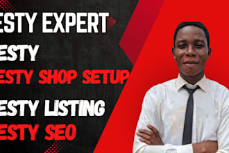 setup esty shop, esty listing and esty seo to increase your sales