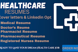 provide healthcare, medical techs, nursing resume writing services