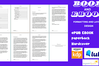 expertly format your book for kindle ebook, epub, lulu or children story book