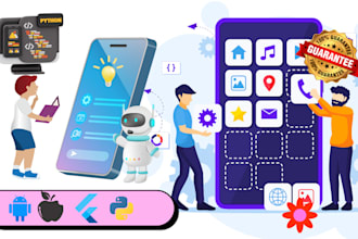 develop full stack mobile and web apps using flutter and python