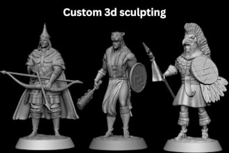sculpture custom minature tabletops toys figurines warhammer zbrush stl 3d print