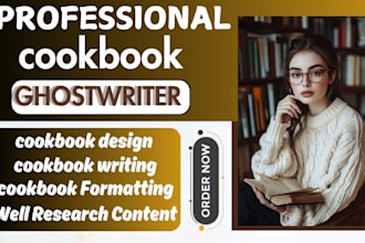 design and write custom KDP cookbook design, illustrations, and original recipes