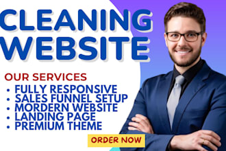 build cleaning service website, house, office cleaning, booking koala website