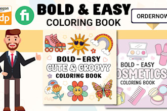 design eye catching bold and easy coloring book for amazon KDP