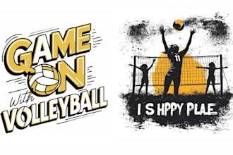 do beach vintage typography basketball volleyball logo t shirt design