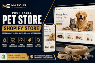 build a pet shopify store, pet dropshipping store and pet website