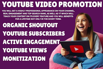 do youtube video promotion shoutout on 7m USA organic subscriber , monetization