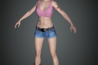 create 3d realistic game character,animate 3d,ue5 model,control rig, blendshapes