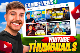 design attractive clickbait amazing eye caught youtube thumbnail in 3hr
