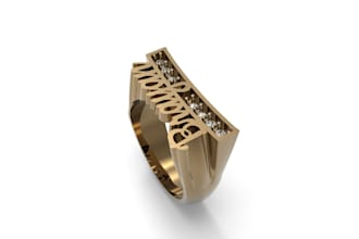 create 3d cad ring design for 3d printing and jewelry casting