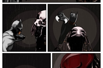 do custom comic illustrations, children illustrations