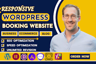 develop responsive wordpress booking website for hotel, medical, taxi, cleaning