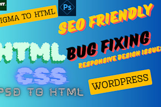 convert figma to react, figma to HTML, and PSD to HTML